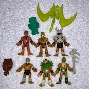Imaginext action figure  Dino Fortress tribal warrior lot